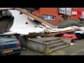 Storm blaast dak van negen woningen in Breda