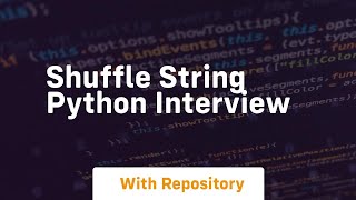 shuffle string python interview