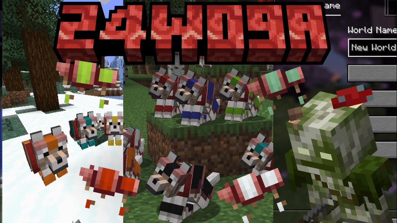 Everything Added In Snapshot 24w09a For Minecraft 1.21! New Wolf Armor ...