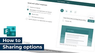 How to | Microsoft Forms | Sharing options