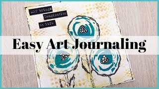 One Stencil Layering with Distress Oxides Easy Art Journaling