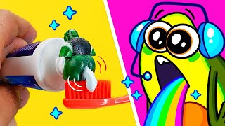 Avocado Reacts to CRAZY PREGNANT CHALLENGE, GIANT POP IT AND BEST FIDGET TOYS! || Funny Hacks & DIY