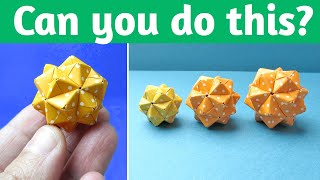 How to make Miniature Origami Kusudama Ball | Paper Crafts | Origami