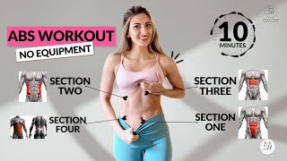 10 Minute Perfect Abs Workout For All 4 Sections - No Repeat, No Equipment with Zhervera