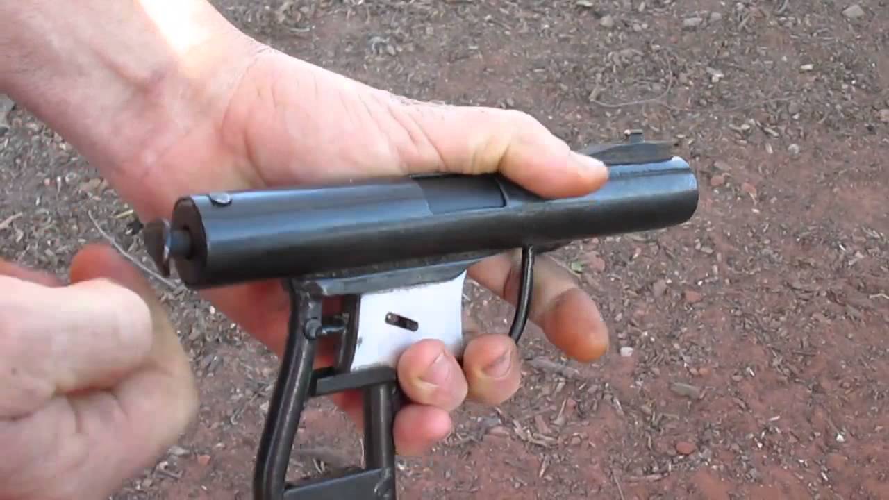 Shooting A Homemade .22 Pistol - YouTube