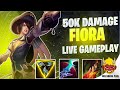 50K Damage Monster Fiora Gameplay! - Wild Rift HellsDevil Plus Gameplay