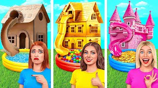 One Colored House Rich vs Broke vs Giga Rich | Crazy Challenge by Multi DO Smile