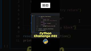 Can You Solve This Python Try-Except Return Challenge? 🐍 #PythonChallenge