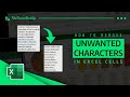 How to remove unwanted cell characters in excel