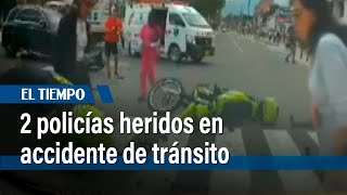 Un grave accidente de tránsito involucró a dos policías en el norte de Bogotá | El Tiempo