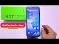 How to Hide & Unhide Notification In Infinix hot 12 play, Infinix hot 12 play notification settings