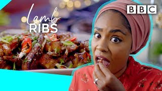 Nadiya's insane BBQ lamb ribs recipe! | Nadiya's Party Feasts - BBC