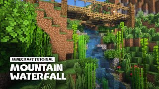 Minecraft: How to Build a Natural Mountain Waterfall 🌊🏔️ [Updated Tutorial]