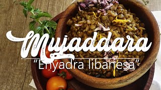 mujaddara libanesa. Mjaddra, Enyadra, Fácil. 100% vegan