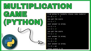 Multiplication game with Python #python #pythongame #pythonproject #random #easycode #game #pygame