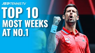 Top 10 Tennis Players With Most Weeks at ATP No.1 🙌