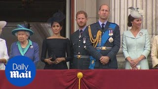 Royal family watch spectacular RAF flypast to mark its centenary