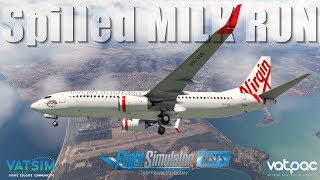 MSFS LIVE + Vatsim Event | Vectored Off The Approach | PMDG 737-800 Full Flight | YMHB - YMML