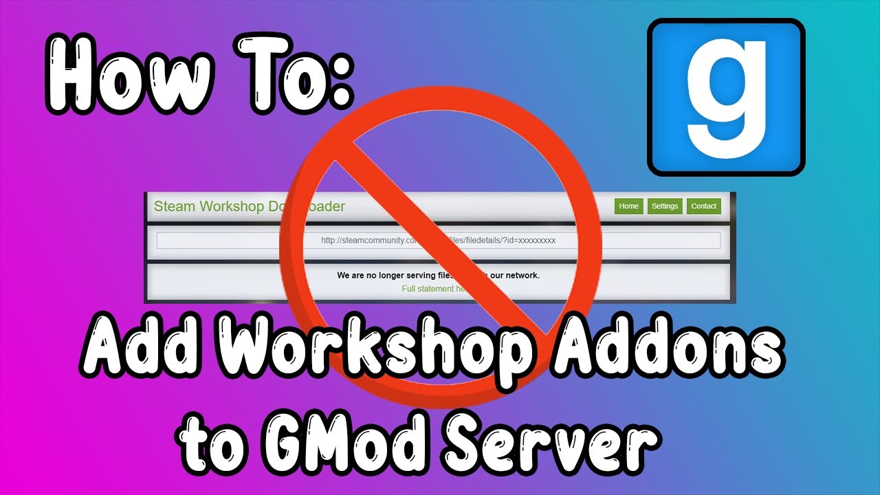 How To: Add Steam Workshop Addons To Garry's Mod Server - YouTube