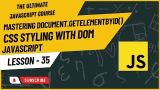 JavaScript DOM using css styling | document.getElementById | Hindi/Urdu | JavaScript Tutorial #35