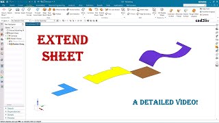 NX_Surface_Modeling | #Extend Sheet | Extend in NX | #nxtutorials | NX CAD | Cad2liv