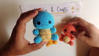 SQUIRTLE AMIGURUMI POKEMON CROCHET - TUTORIAL 1/3