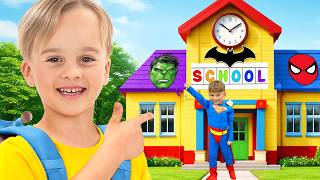 Chris and friends training in a Superhero school