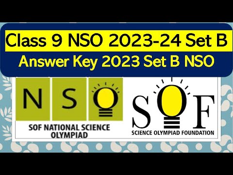 Answer Key NSO Class 9 SOF 2023-24 Set B Solved Paper National #science ...