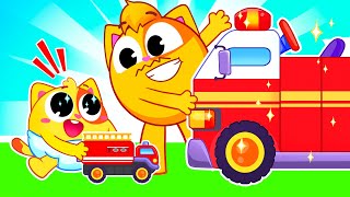 🚒 Wheels On The Baby Fire Truck | Funny Songs For Baby & Nursery Rhymes