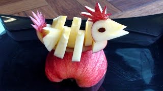 Art In Apple Birds | Fruit Carving Garnish | Apple Art | Party Garnishing