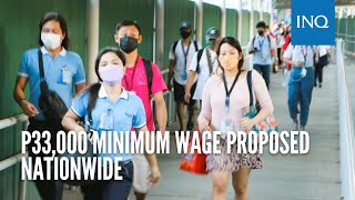 P33,000 minimum wage proposed nationwide