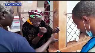 EKITI GOVERNEORSHIP ELECTION: Excited 105-Year-Old Felicia Fayomi Casts Vote