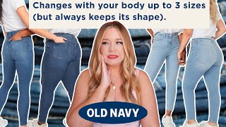 trying old navy's *NEW* "3 sizes in 1" jeans (???)