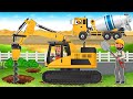 Excavator with Impact Hammer - Scrap Collection and Renovate |Construction House