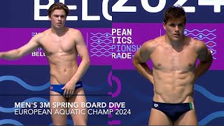 Men's 3m Spring Board Dive Prelims : European Aquatic Championship 2024