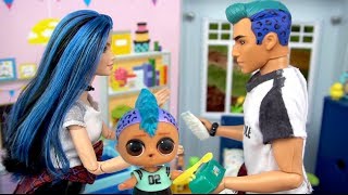 Barbie Doll LOL Punk Boi Family Morning Routine In The Playground & Birthday Party