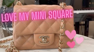 24B Chanel Mini Square Flap Bag Unboxing!