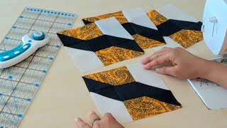 You probably have never seen this sewing technique before. Beautiful Quilt Block.