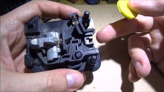 Shopping cart lock (latch) dissected