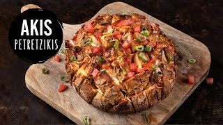 Pizza Bread with Halloumi | Akis Petretzikis