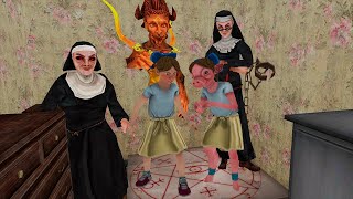 Evil Nun 2 turned a girl into a pig funny animation part 170