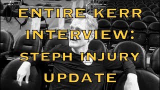 KERR Q&A: Steph Curry MRI/update, Klay "machine", Draymond, Damian Jones, G League, Jacob Evans