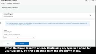 Graduation Application Tutorial