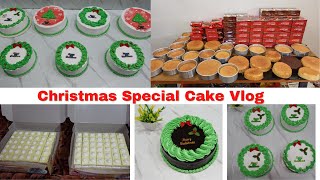 Christmas Special Cake Vlog Part 2 | Fresh Cream Cake Orders | Bulk Cream Cake Order in Tamil #vlog