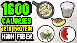 1600 Calorie Meal Plan | HIGH PROTEIN HIGH FIBER Meals For Weight Loss