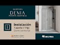 Instrucciones de montaje | Mampara Denia | 1 puerta + 1 fijo (cierre contra fijo)