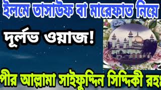 হুজুরের জীবনের শ্রেষ্ঠ ওয়াজ! pir Allama Saifuddin siddiqui rah waz viral waz top waz