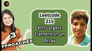 Leetcode 215 Kth Largest Element in an Array | 3 Approaches | Checkout Coding Decoded SDE Sheet