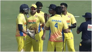 Chennai Rhinos Heated Argument With Umpires During A Match With Bengal Tigers In CCL