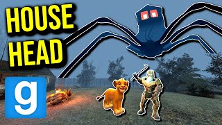 HOUSE HEAD CHASES ME!! 🏠 (gmod nextbot) |SHOOTABIRDIE